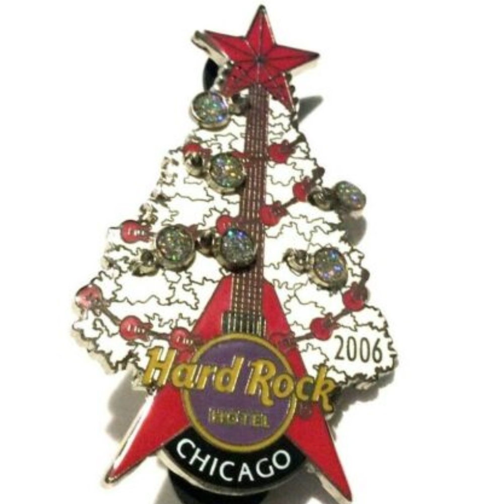 Hard Rock Pin 2006 Chicago Christmas Tree Dangle